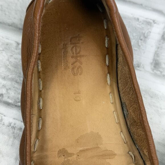 Tieks Women's 10 Chestnut Leather The Ballet Flat Matte Full Grain Comfort Shoes - Picture 11 of 15